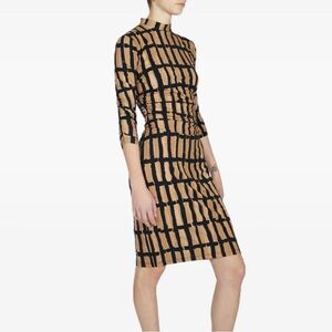 PROENZA SCHOULER White Label Grid Print Midi Dress Size Small